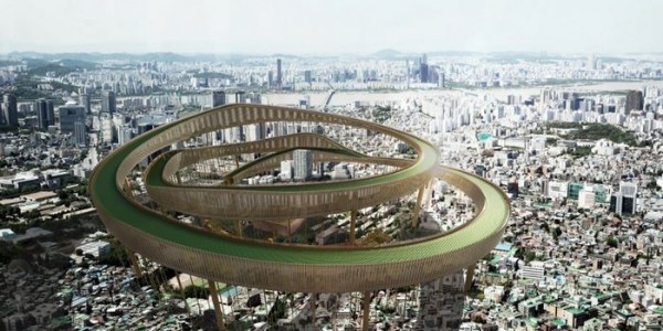 腦洞大開“首爾環(huán)路”，建筑浮于天空，進(jìn)行人工光合作用