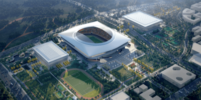 雄安體育中心開建，投資25億，設計以“山水·印章”為理念
