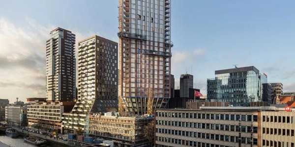 Barcode事務所荷蘭鹿特丹新住宅樓封頂，大型綠色屋頂花園連接