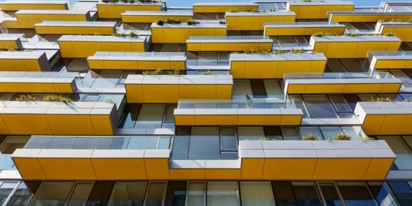 華盛頓住宅綜合體，堆疊的懸臂立面