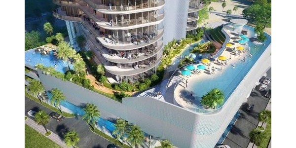 迪拜造了個(gè)公寓樓，陽(yáng)臺(tái)全是無(wú)邊泳池！