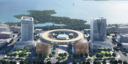 里程碑時刻！上海臨港地標(biāo)“榮耀之環(huán)”起吊合龍