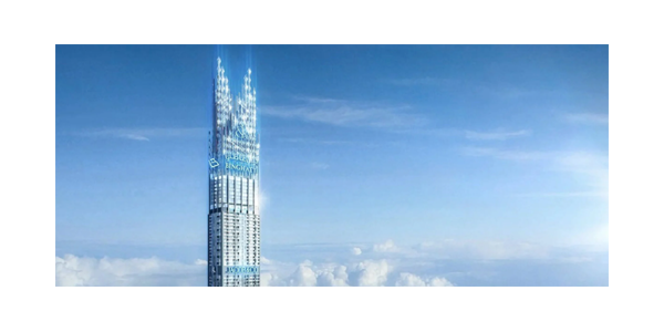 迪拜這座世界最高的住宅樓，竟然有鉆石尖頂加冕！