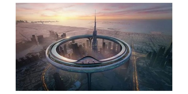 迪拜設(shè)想550米高環(huán)形“城市”，圍繞世界最高樓哈利法塔
